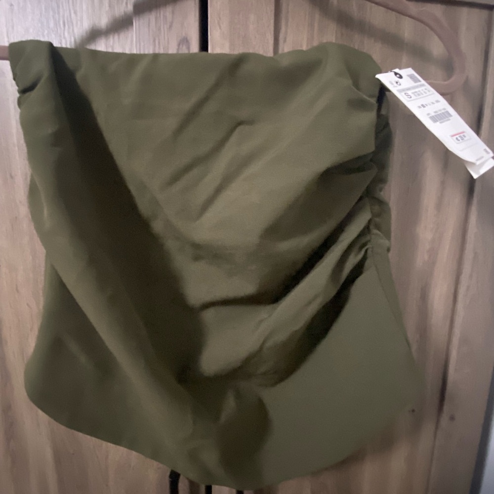 Olive Green Women's Tubetop Top NWT